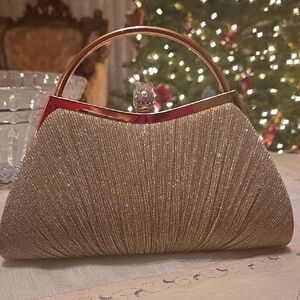 Elegant Gold Evening Clutch